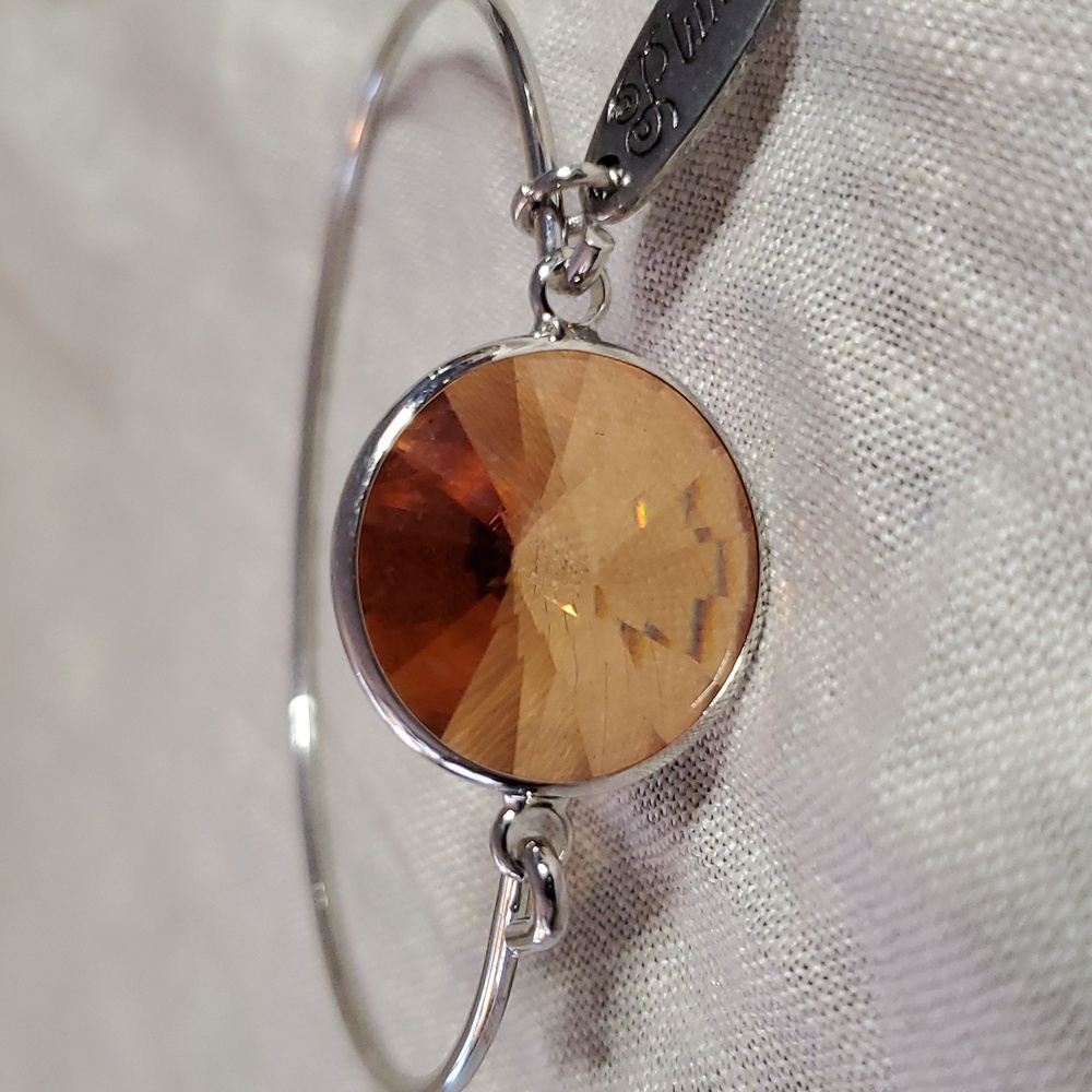 3/$15 Plunder Linetta Bracelet with Amber Colored Crystal